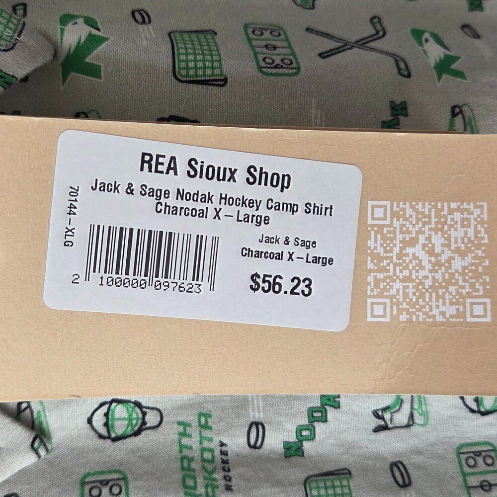 Jack & Sage Nodak Hockey Camp Shirt Mens Size XL North Dakota Sioux Shop NEW - Picture 4 of 8